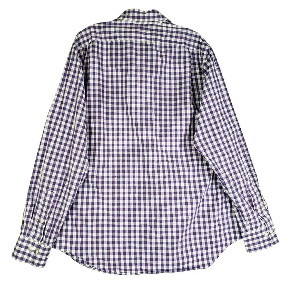 Polo Ralph Lauren Shirt Oxford Men's Size XL Purple Plaid LS Button Down